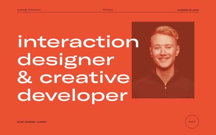 Andreas Antonsson website preview