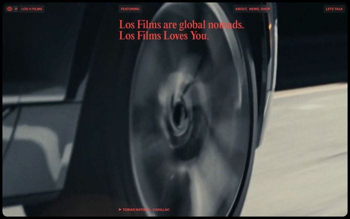 Los Films website preview