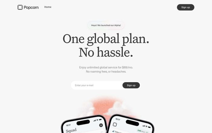 Popcorn website preview