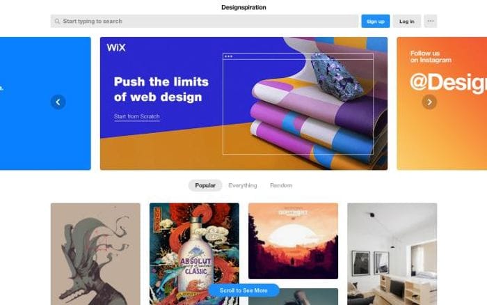 Designspiration website preview