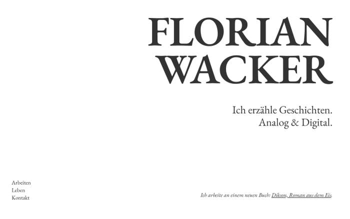 Florian Wacker website preview