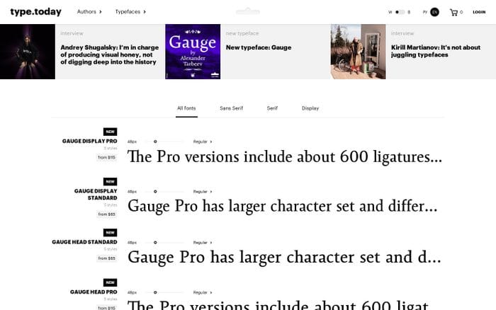type.today website preview