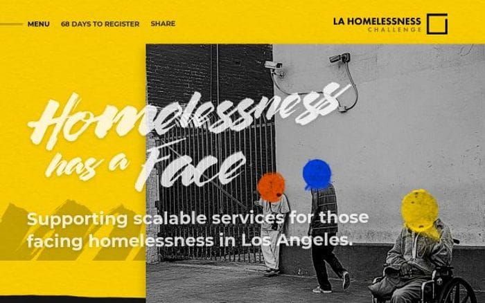 Lahomelessnesschallenge website preview