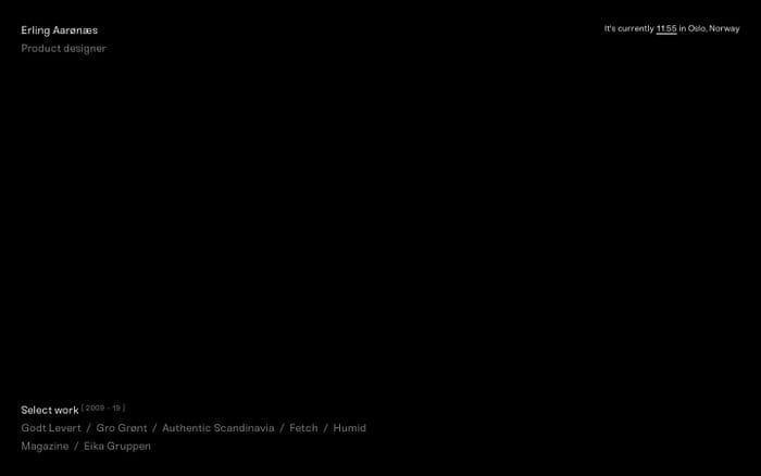 Erling Aaronaes — Product Designer website preview
