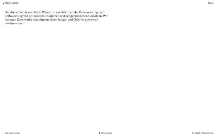 Atelier Walde website preview