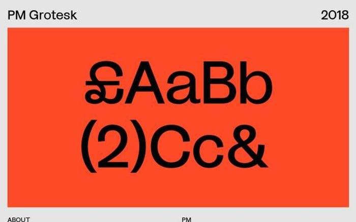 Pmgrotesk website preview