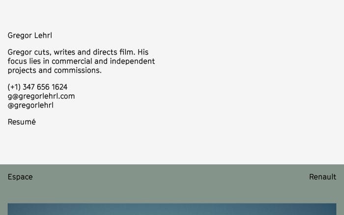 Gregor Lehrl website preview
