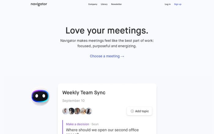 Navigator website preview
