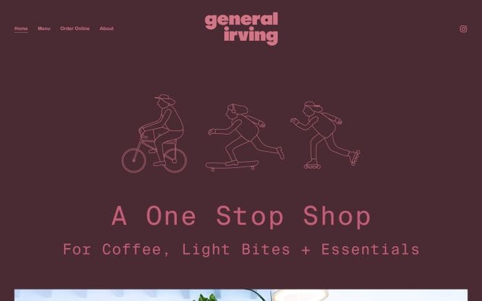 General Irving website preview