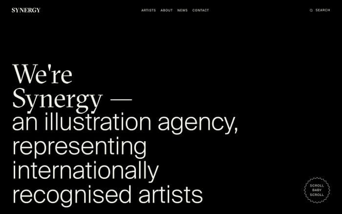 Synergy Art website preview