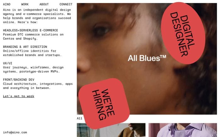 Aino website preview