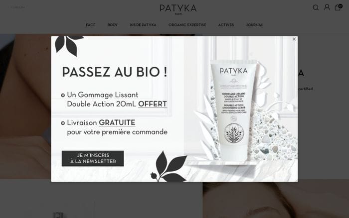 PATYKA - Parisian organic cosmetics company - Patyka website preview