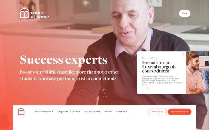 Coursathome website preview