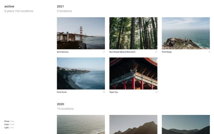 Archive website preview