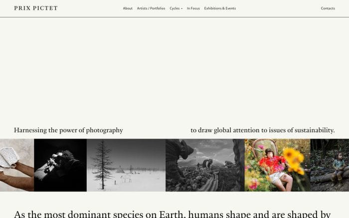 Prix Pictet website preview