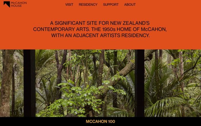McCahon House website preview