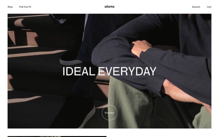 Atoms website preview
