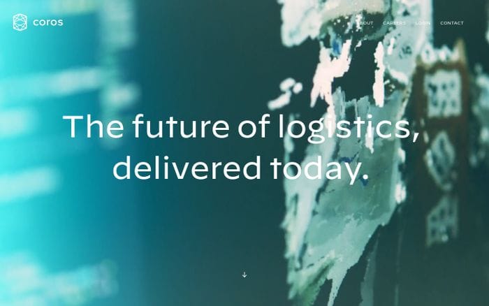 The future of logistics, delivered today. website preview