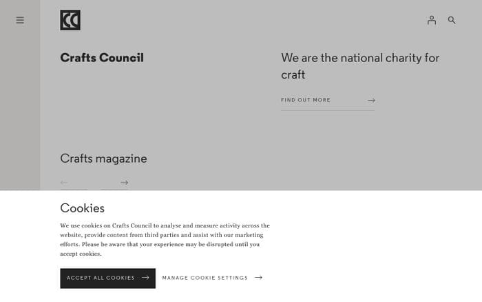 Crafts Council website preview