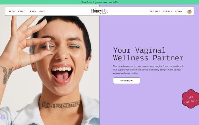 Honey Pot website preview