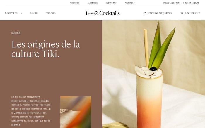 1 ou 2 Cocktails website preview