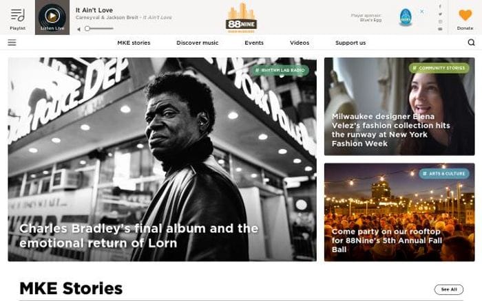 Radiomilwaukee website preview