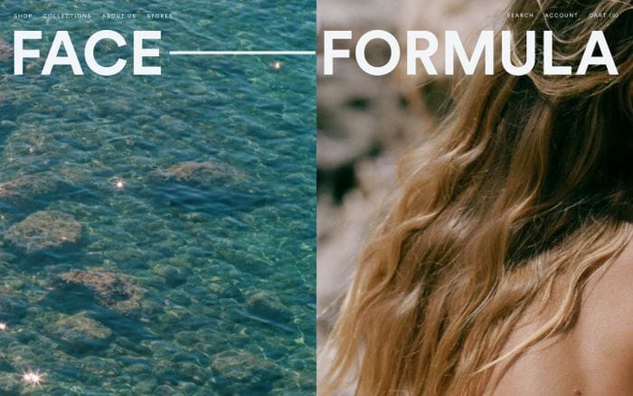 Face Formula website preview