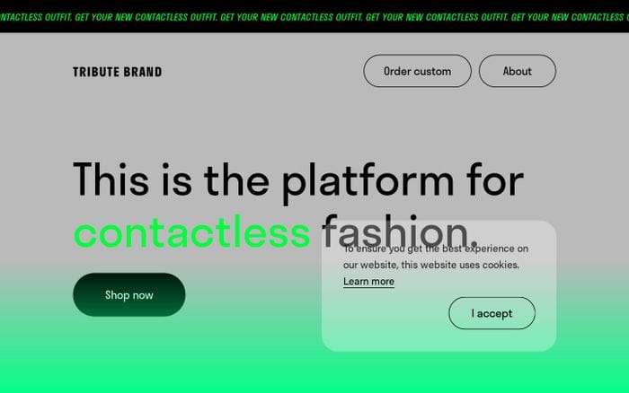 Tribute Brand website preview