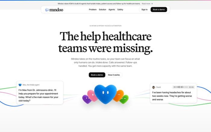 Mindoo website preview