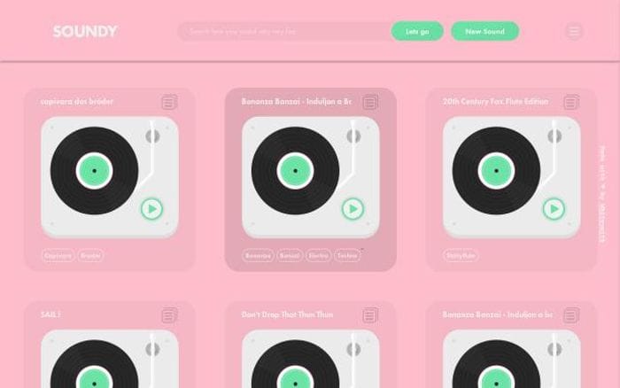 Soundy website preview