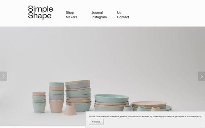 Simple-shape website preview