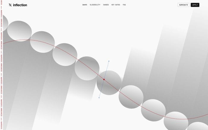 Inflection Award website preview