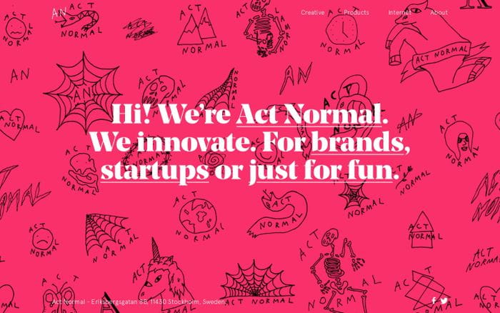 Act Normal website preview