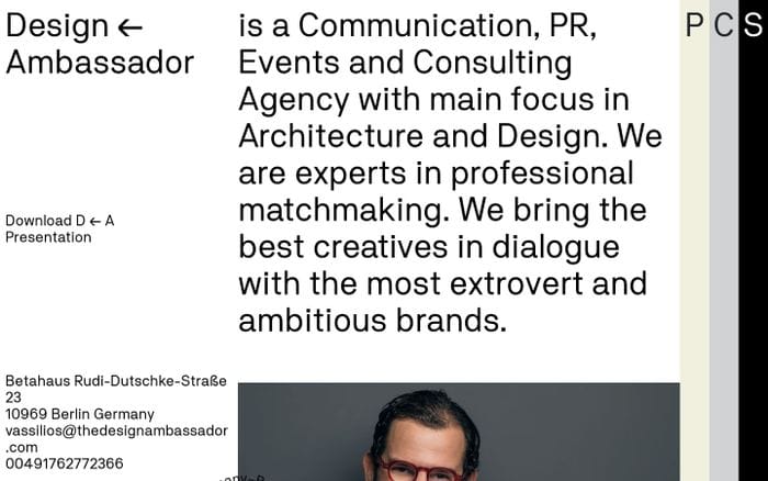 Design Ambassador  website preview