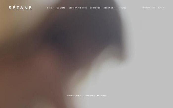 Sezane website preview