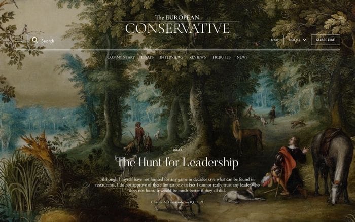 The European Conservative website preview
