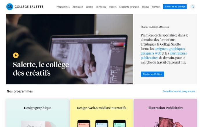 Collège Salette | École de Design à Montréal depuis 1942 website preview