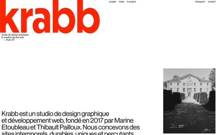 Krabb website preview
