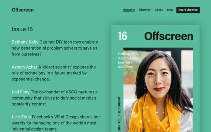 Offscreenmag website preview