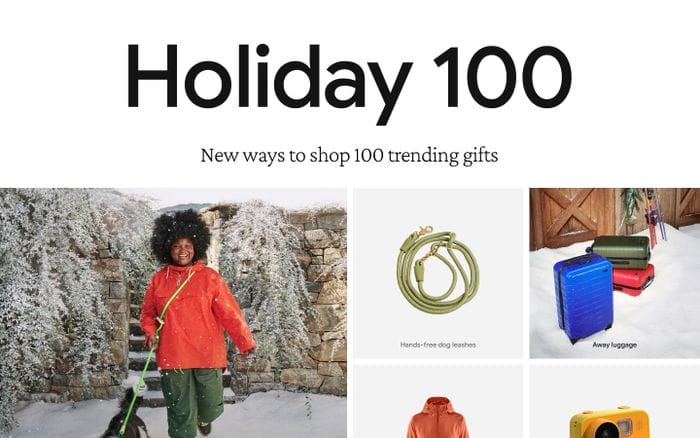 Google Holiday 100 website preview