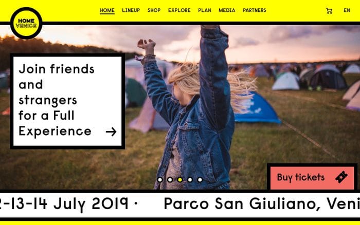 Home Festival website preview