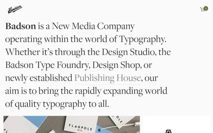Badsonstudio website preview