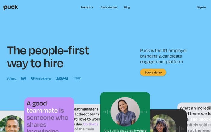 Puck website preview