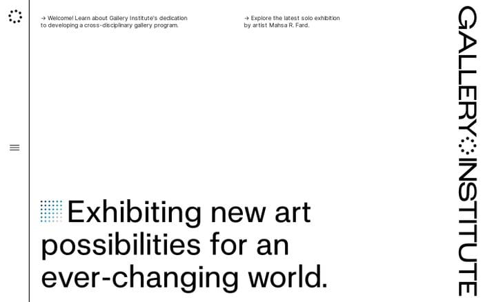 Gallery Institute website preview