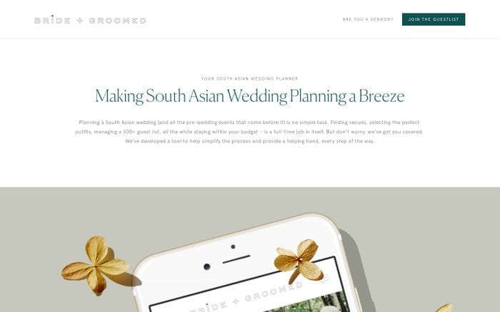 Bride + Groomed website preview