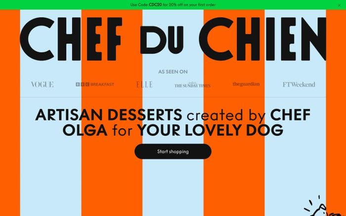 Chef du chien website preview
