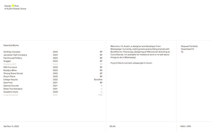 Austin Rowan Grove website preview