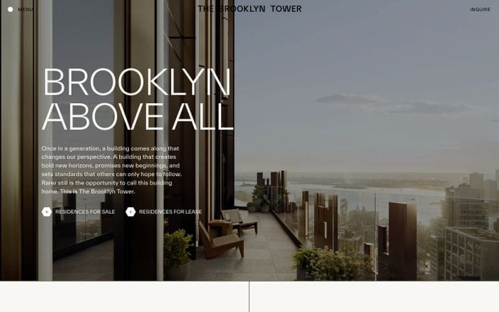 The Brooklyn Tower website preview