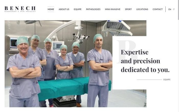 Benech-neurochirurgia website preview