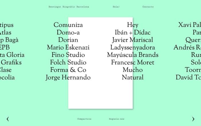 Benvigut Bisgràfic Barcelona website preview